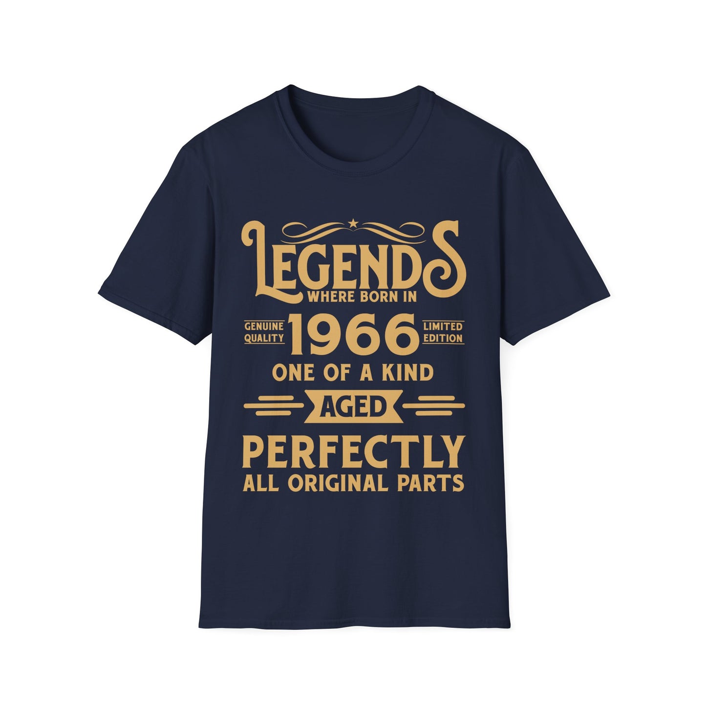 60th Birthday Tee 60 Years Old Vintage Legends Funny Born In 1966 T-Shirt For Men Women T-Shirt