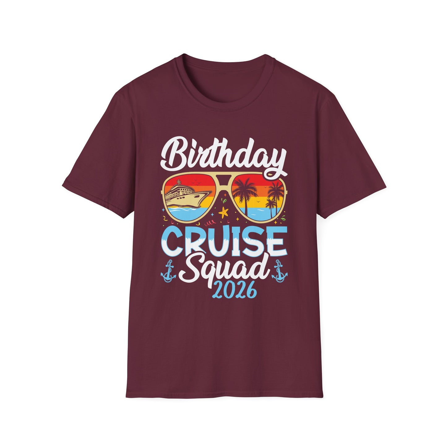 Birthday Cruise Squad 2026 Cruising Bday Vacation Party Crew T-Shirt For Men Women