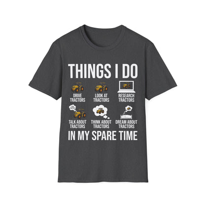 Things I Do in My Spare Time Funny Tractor Enthusiast Tractor Lover T-Shirt Gift