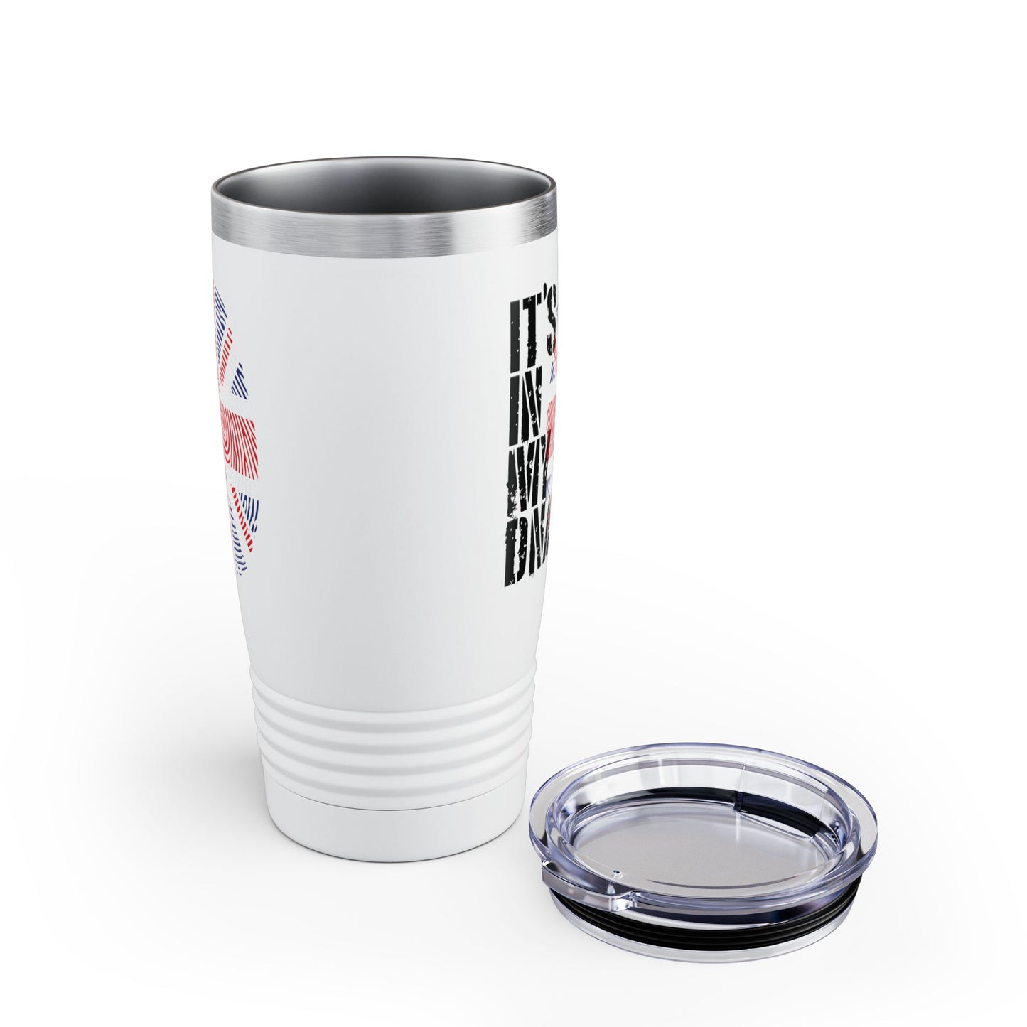 Funny Its In My DNA British Flag England UK Britain Union Jack Tumbler For Men Women Tumbler