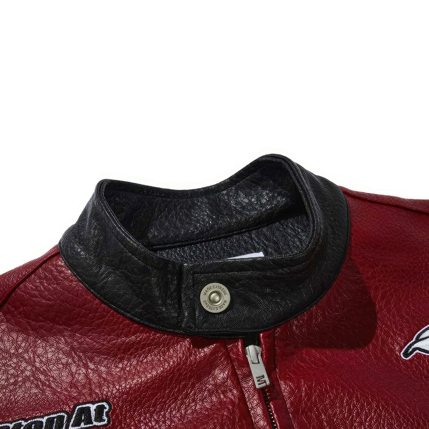 Mens Racing Leather Jacket Streetwear Retro Color Motorcycle Genuine Leather Jackets