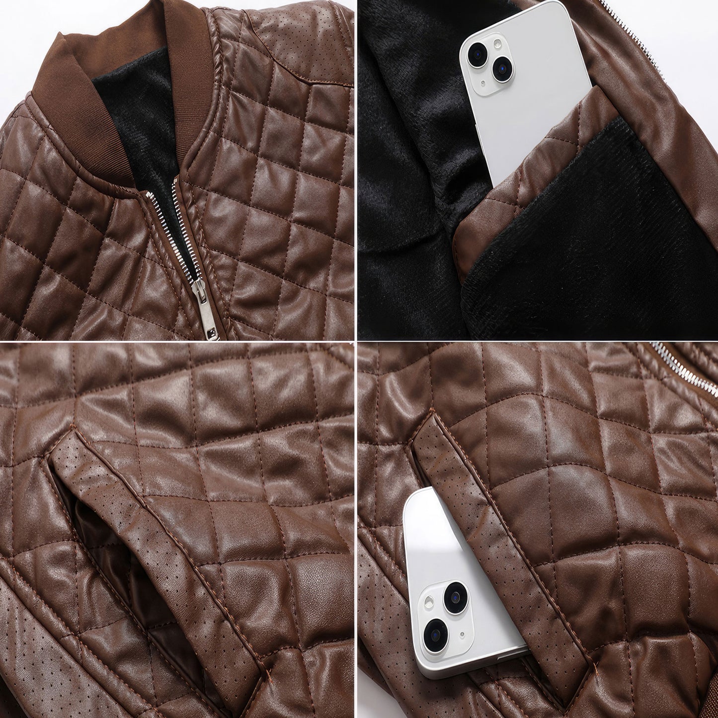 Mens Streetwear Hip Hop Motorcycle Leather Coats Casual Warm Genuine Leather Jackets