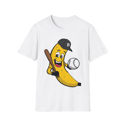 Funny Banana Playing Baseball Fruit Lover Baseball Player T-Shirt For Men Women T-Shirt