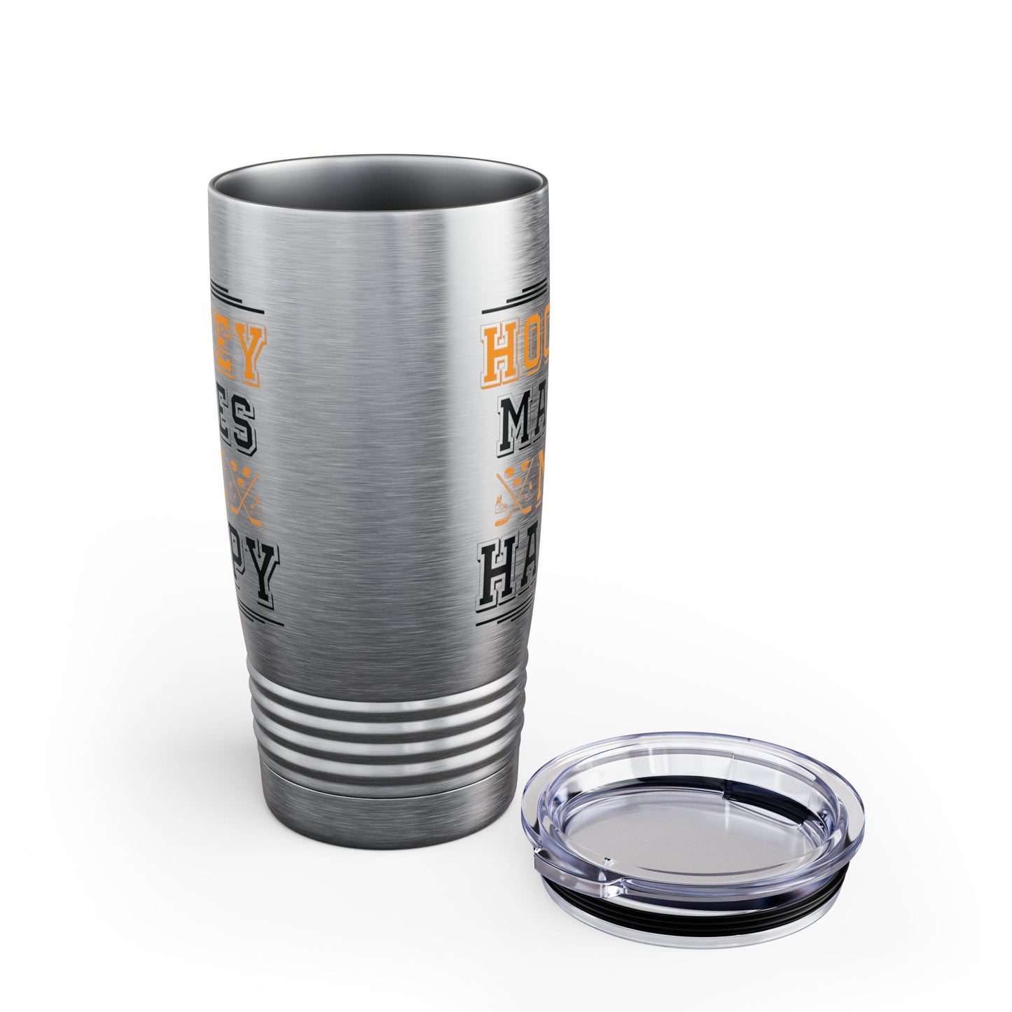 Hockey Makes Me Happy Funny Hockey Fan Tumbler For Men Women