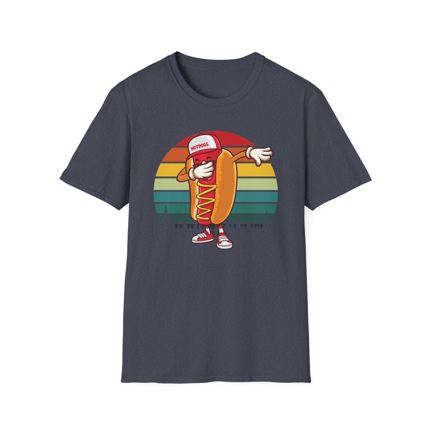 Dabbing Hot Dog Design for Kids Boys Girls Funny Hotdog Gag T-Shirt