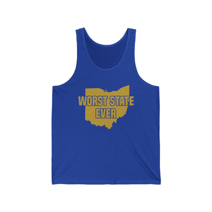 Worst State Ever Ohio Sucks Michigan Sports Fan Tank Tops For Men Women
