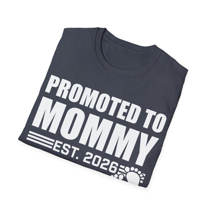 Promoted To Mommy 2026 Pregnancy Announcement Mothers Day Mom To Be T-shirt