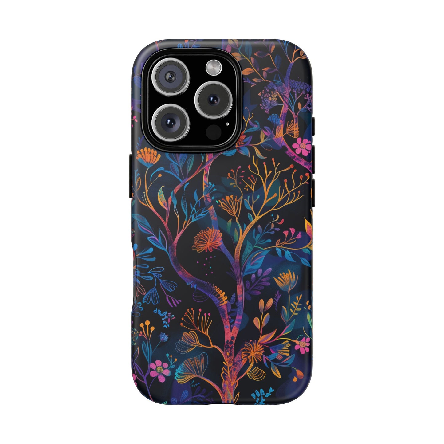 Mystical Forest Pattern iPhone 16 Pro Max Plus Case Wireless Charging Compatible Tough Cases Protection, Magnetic Phone Case for iPhone Classic Series