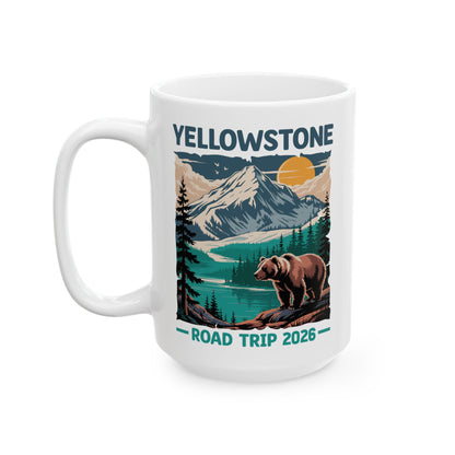 Yellowstone Road Trip 2026 Family National Park Outdoor Coffee Mug For Men Womens