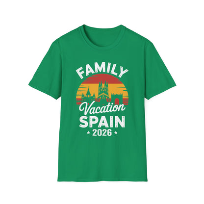 Family Vacation Spain 2026 Traveler Trip Tour T-Shirt For Men Women Tourist