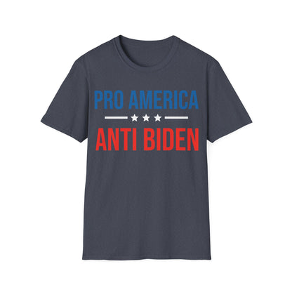 Pro America Anti Biden Flag Impeach Joe Biden Anti-Biden 8646 T-Shirt Men Women