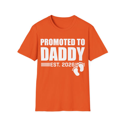 Mens Promoted To Daddy 2026 Pregnancy Announcement Gift T-Shirt