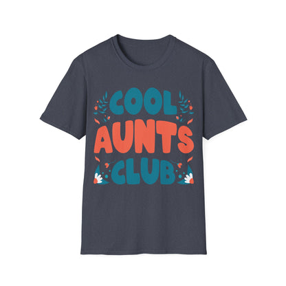 Cool Aunts Club Groovy Retro Smile Aunt Auntie Funny Mother's Day T-Shirt