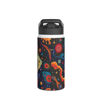 Space Oddity Pattern Stainless Steel Water Bottle with Twist-on Lid and Double-Wall Vacuum Insulation