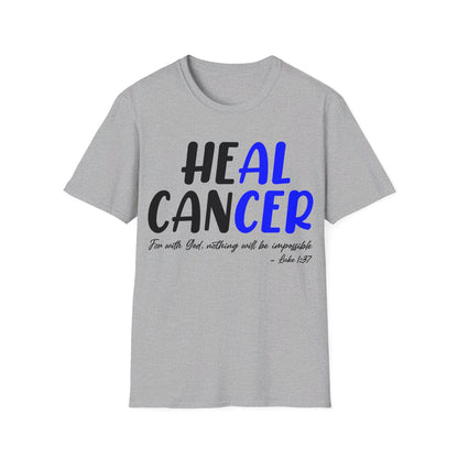 Colon Cancer Faith Bible Verse CRC Awareness Support Heal Family T-Shirt For Men Women