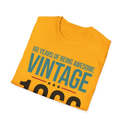 60 Year Old Gifts Vintage 1966 60 Years Awesome 60th Birthday T-Shirt