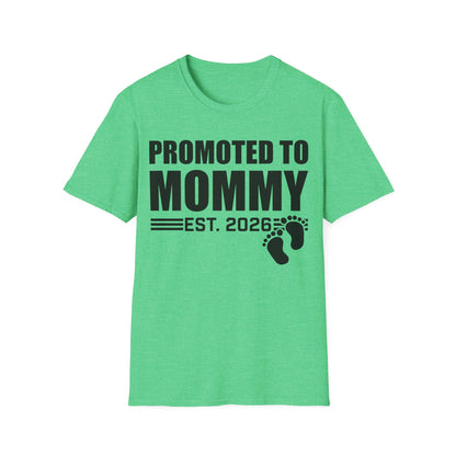 Promoted To Mommy 2026 Pregnancy Announcement Mothers Day Mom To Be T-shirt
