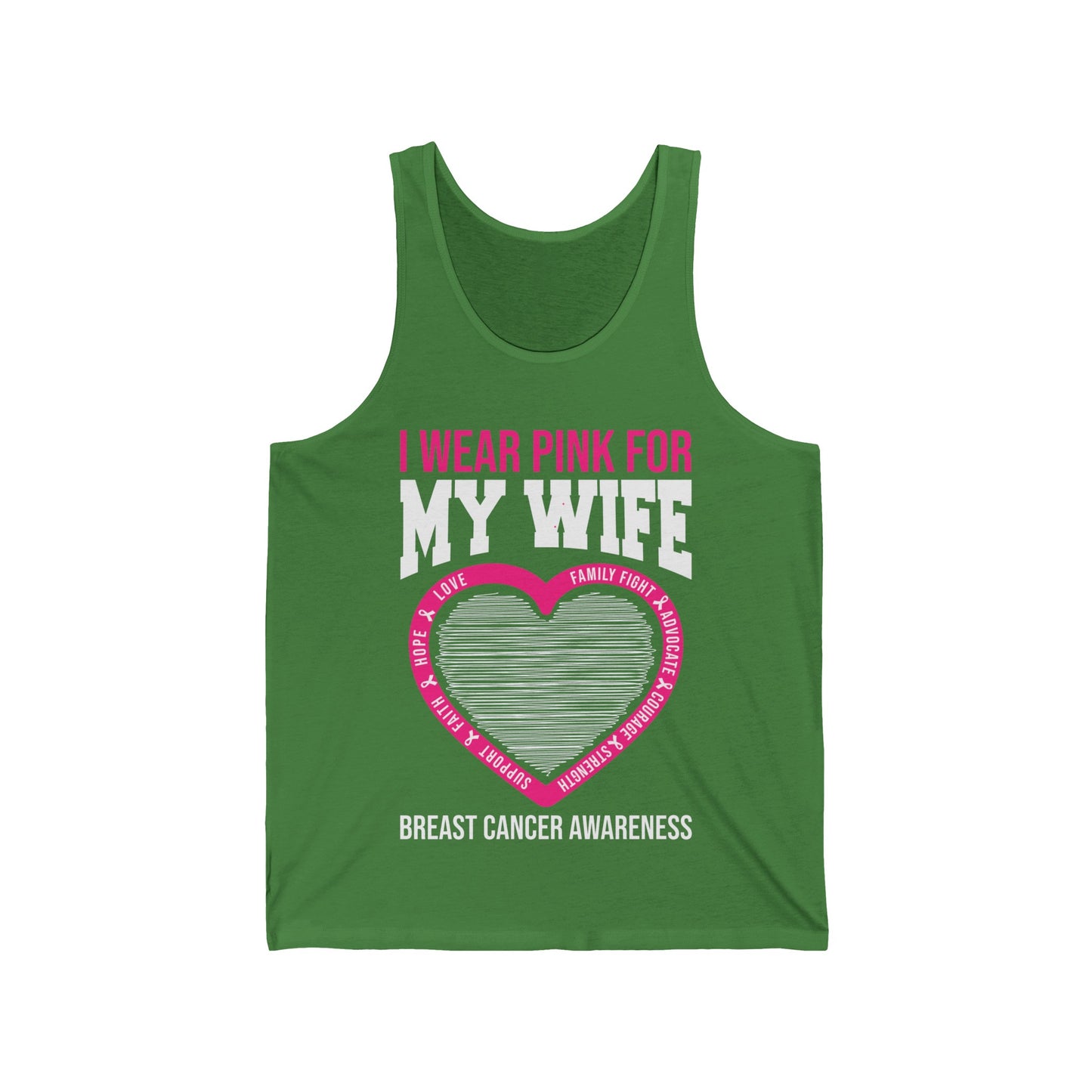 Husband Men I Wear Pink for My Wife Breast Cancer Awareness Tank Tops