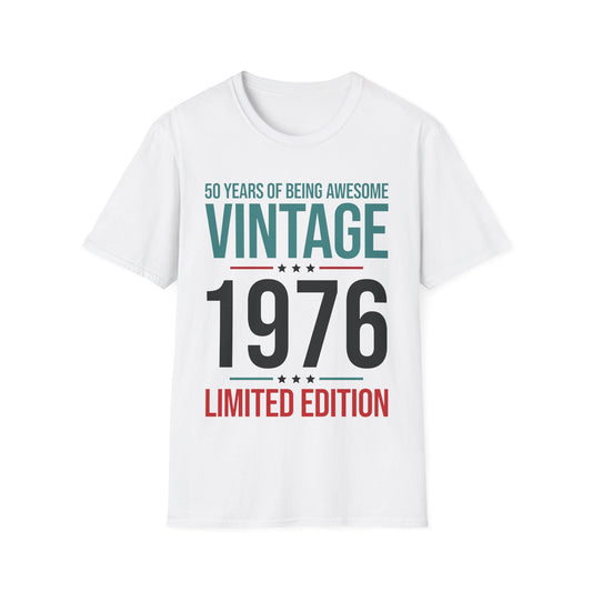 50 Year Old Gifts Vintage 1976 50 Years Awesome 50th Birthday T-Shirt