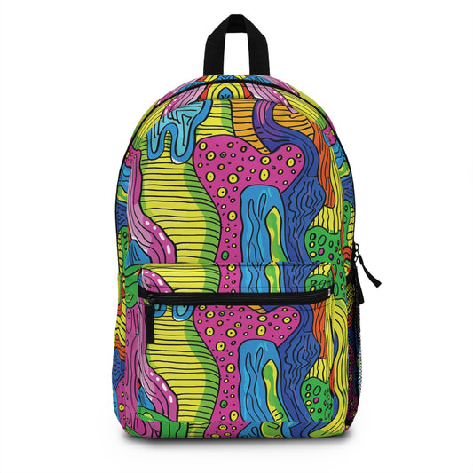 Abstract Rainbow Colored Pattern Backpacks for Men Women Kids School Travel, Capacity School Backpacks