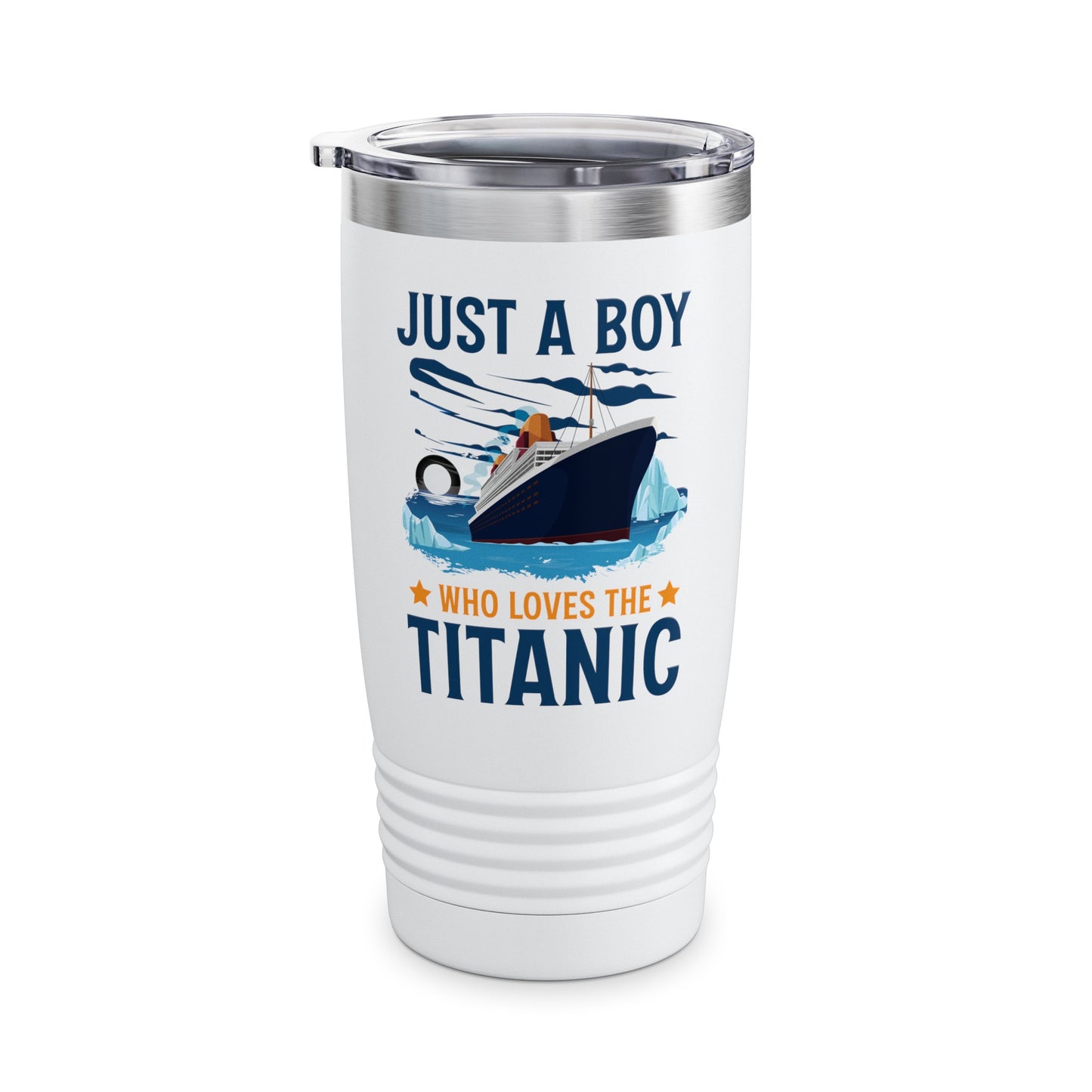 Just A Boy Who Just Loves The Rms Titanic Cruise Ship Tumbler For Men Women Tumbler