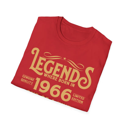60th Birthday Tee 60 Years Old Vintage Legends Funny Born In 1966 T-Shirt For Men Women T-Shirt