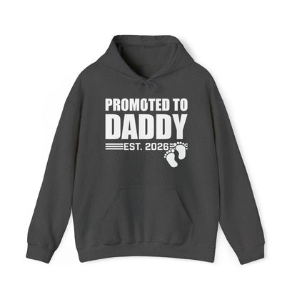 Mens Promoted To Daddy 2026 Pregnancy Announcement Gift Hoodie
