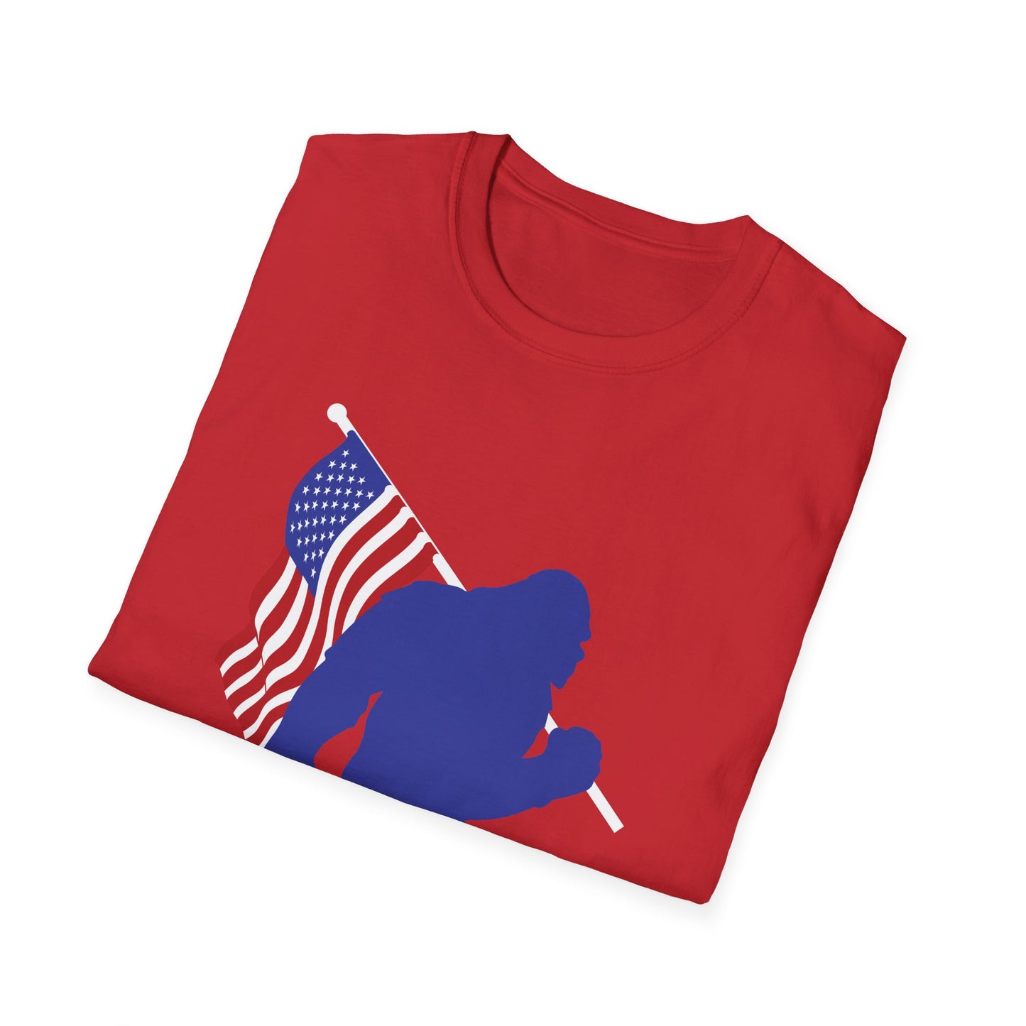 Funny Bigfoot USA Flag America For Sasquatch Believers T-Shirt For Men Women