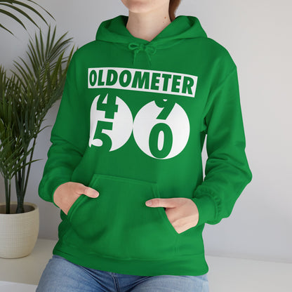 Funny Oldometer Odometer 50th Birthday Gift 50 yrs Old Joke Hoodie For Men Women Hoodie