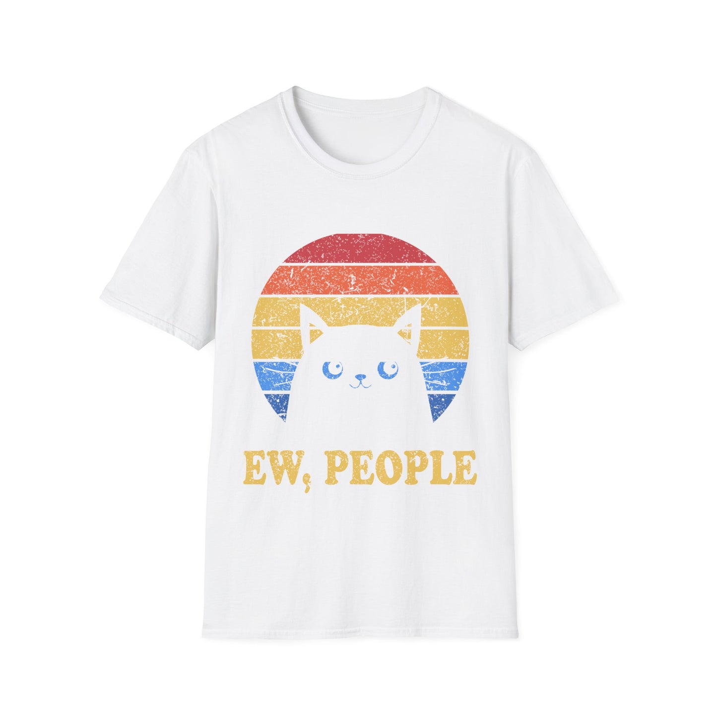 Funny Ew People Cat Introvert Antisocial Sarcastic T-Shirt