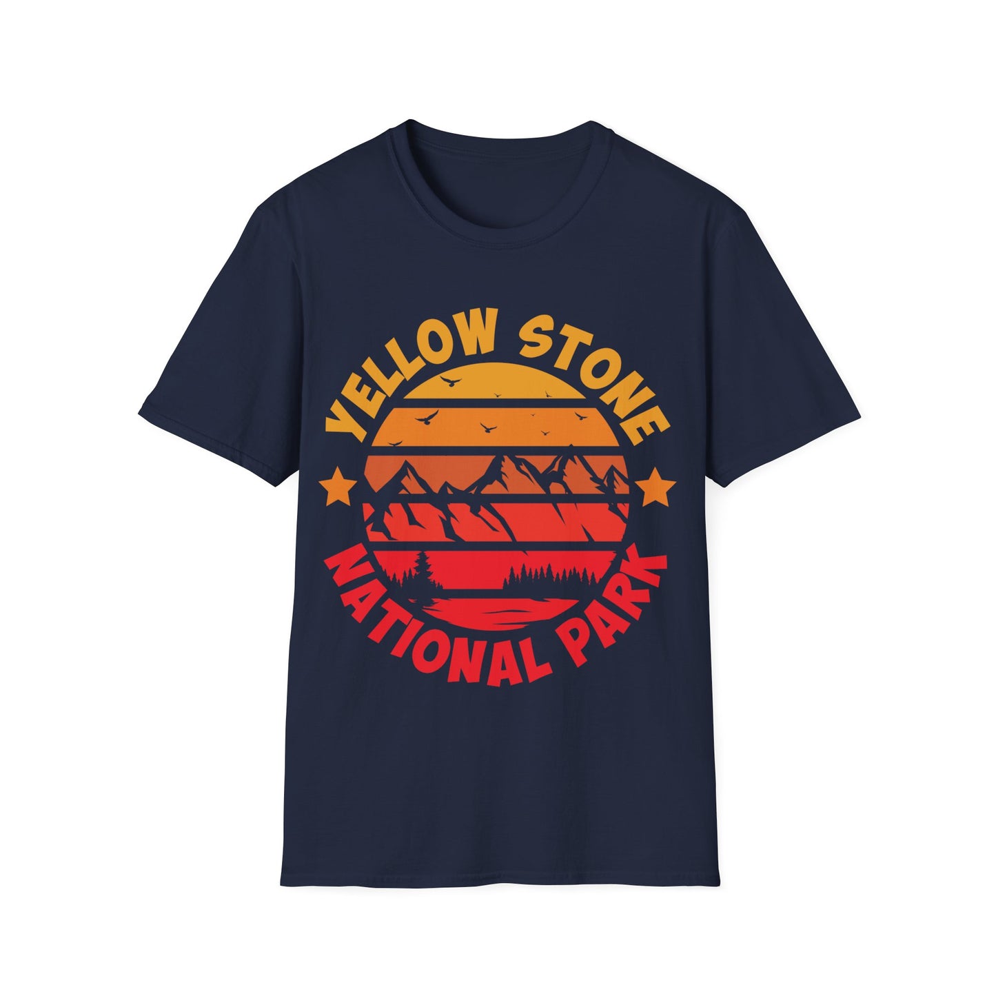 Vintage Yellowstone National Park Retro Mountains T-Shirt For Vacation Hiking T-Shirt