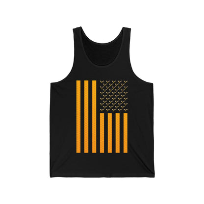 American Flag Honeycomb Honey Bee Beekeeping Beekeeper Birthday Tank Tops For Men