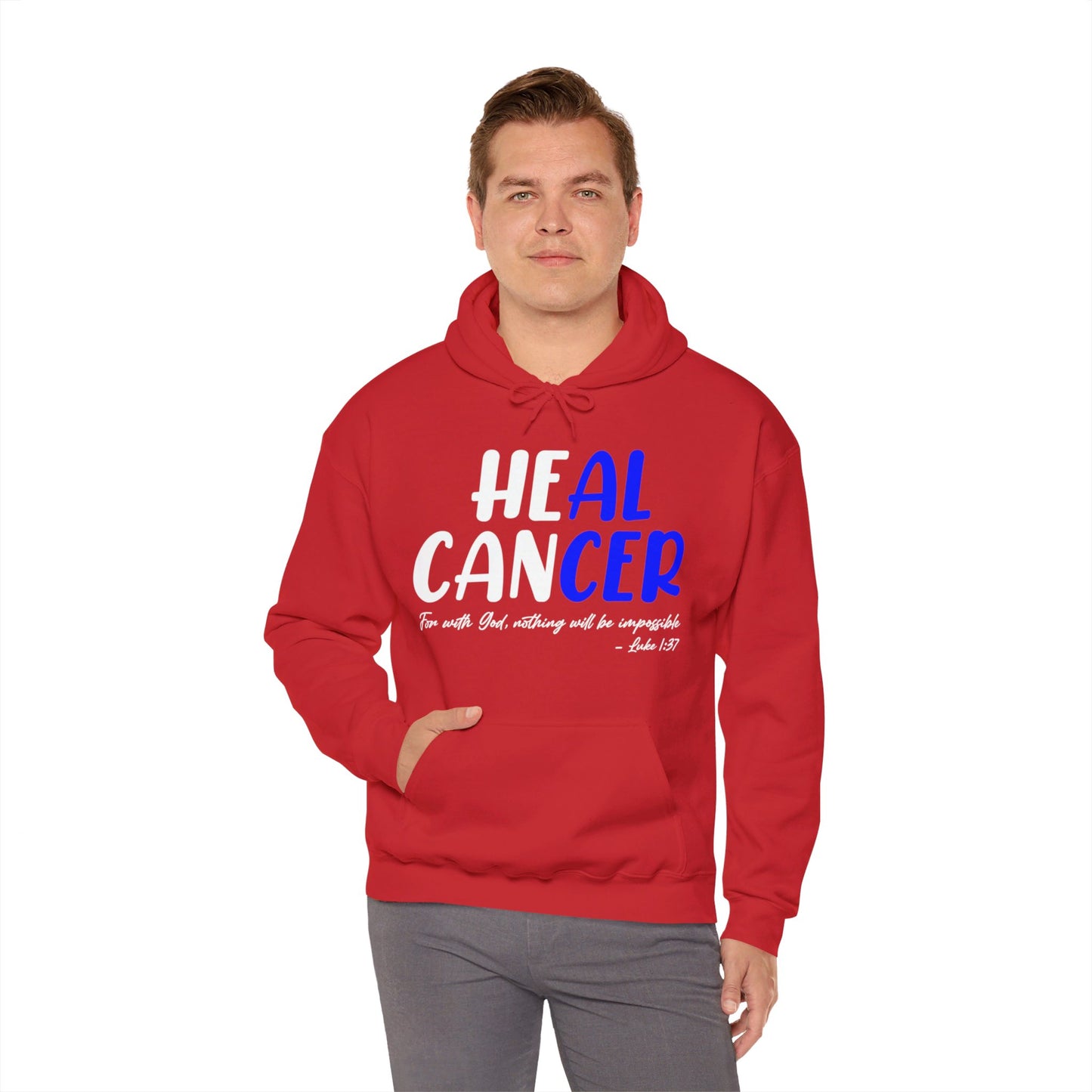 Colon Cancer Faith Bible Verse CRC Awareness Support Heal Family Hoodie For Men Women