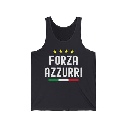 Italy Football Forza Azzurri Italia Soccer Jersey Tank Top for Men Women