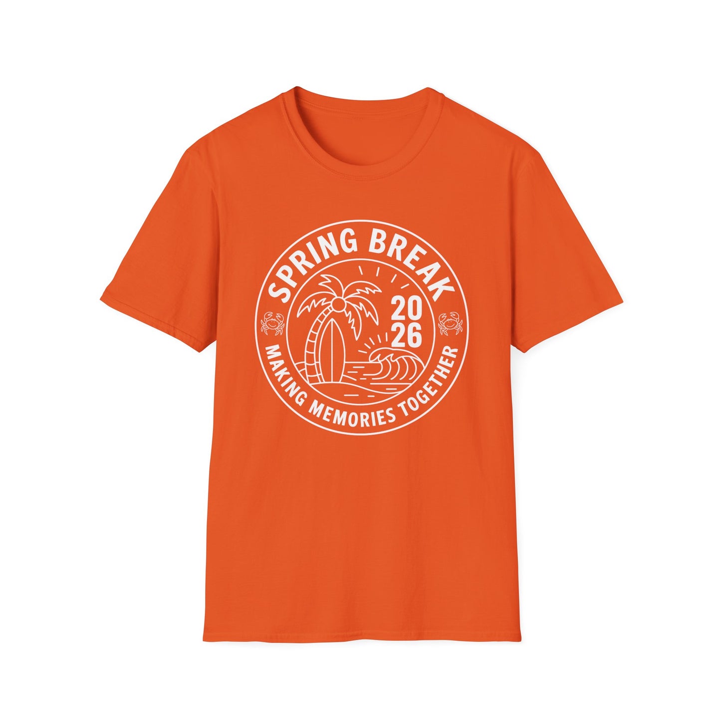 Funny Spring Break Squad Crew Vintage 2026 Beach Palm Family Trip T-Shirt