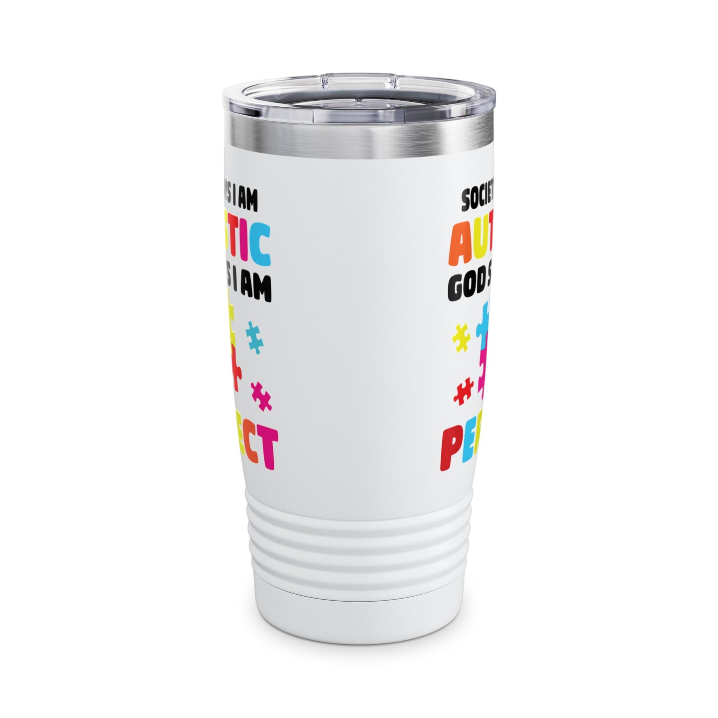 Funny Society Says I'm Autistic God Says I'm Perfect Autism Gifts Tumbler For Men Women Tumbler