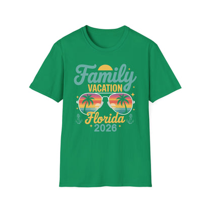 Funny Family Vacation Florida 2026 Florida Group Summer Trip T-Shirt For Men Women