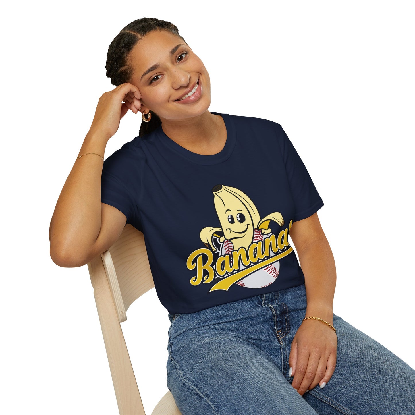 Funny Let's Go Bananas Baseball T-Shirt For Baseball Lovers Men Women T-Shirt