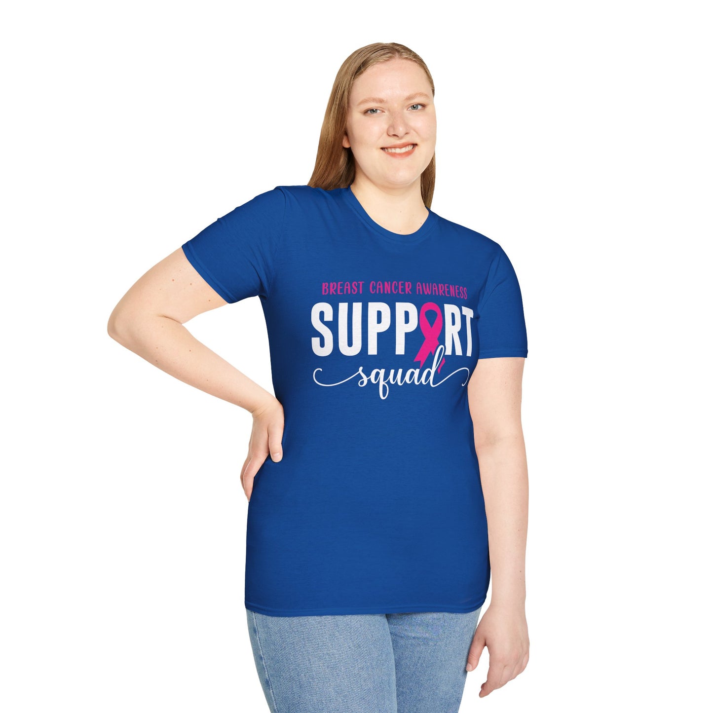 Breast Cancer Shirts Support Squad Tee Breast Cancer Awareness T-Shirt For Men Women