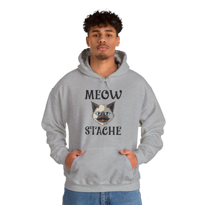 Meowstache Cat Mustache Moustache Beard Bearded Kitten Lovers Hoodie For Men Women Hoodie