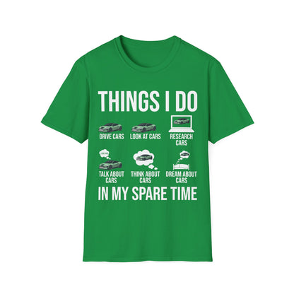 Things I Do In My Spare Time Funny Car Enthusiast Car Lover T-Shirt Men Women