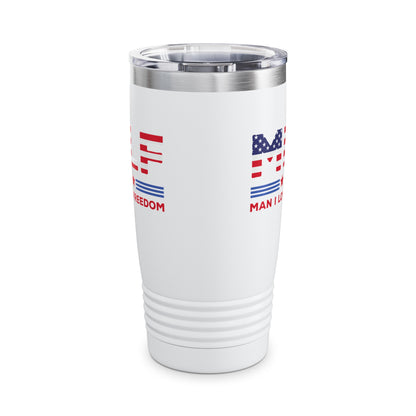 Funny MILF Man I Love Freedom Patriotic 4th Of July Funny Tumbler