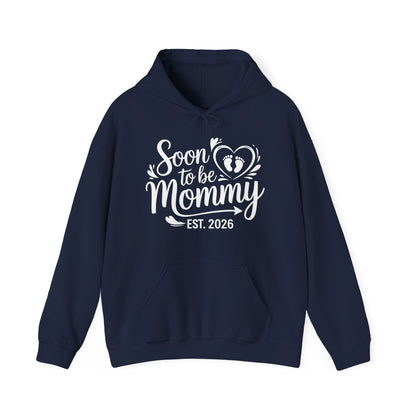 Funny Soon to be Mommy 2026 Mother's Day First Time Mom Pregnancy Hoodie For Women