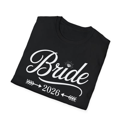Bride Est 2026 Married Wedding Bridal Party Bachelorette T-Shirt For Women