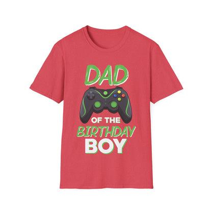 Dad of The Birthday Boy Video Gaming Gamer Birthday Party T-Shirt for Men