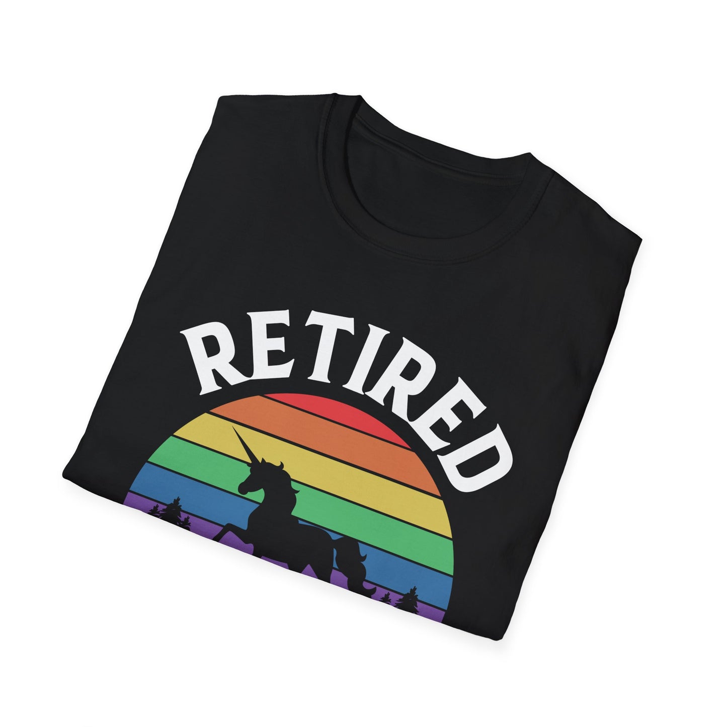 Funny Humor Retired Retirement Unicorn Grandpa Grandma Tshirt Men Women