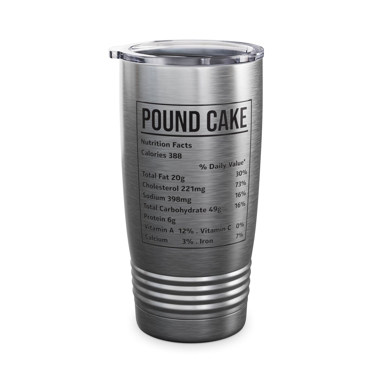 Funny Pound Cake Nutrition Facts Family Matching Christmas Costume Tumbler For Men Women