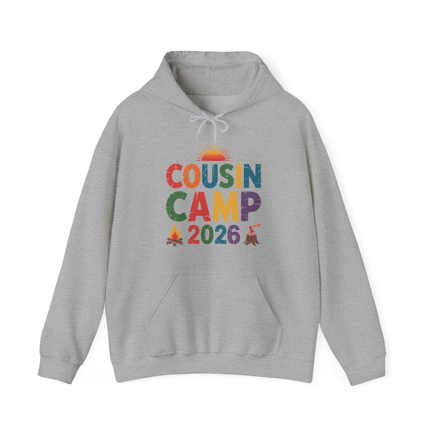Cousin Camp 2026 Camping Campfire Summer Vacation Family Hoodie