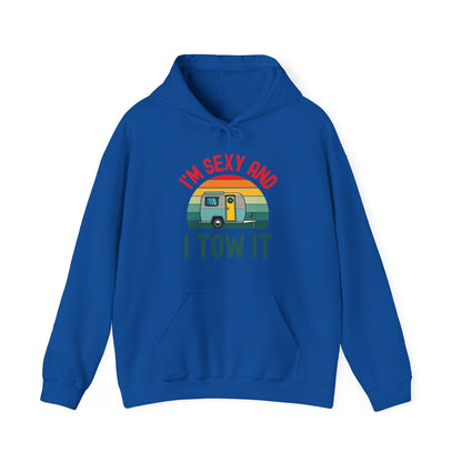 Funny I Am Sexy And I Tow It Retro Camping RV Camper Hoodie For Men Women Travelers