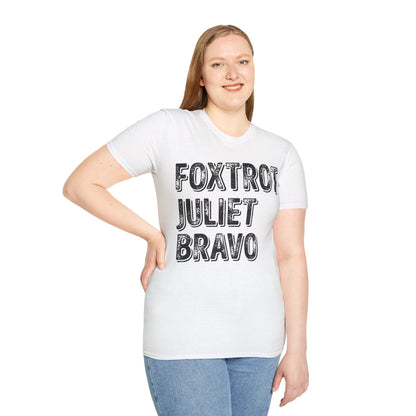 Retro Vintage Foxtrot Juliet Bravo T-Shirt For Men Women